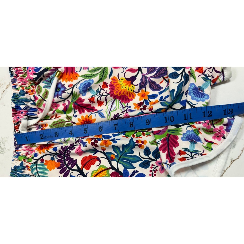 Jess Lea Womens Floral Shorts Multicolor Elastic Waist Drawstring Small - Picture 6 of 8